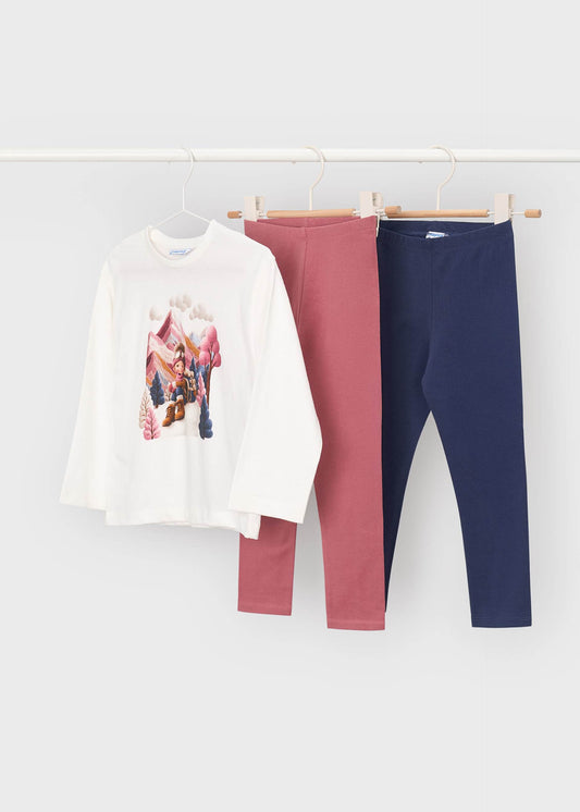 3-teiliges Leggings-Set für Mädchen