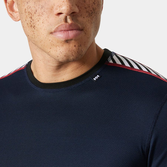 Men's LIFA Stripe Long-Sleeve Crew Base Layer
