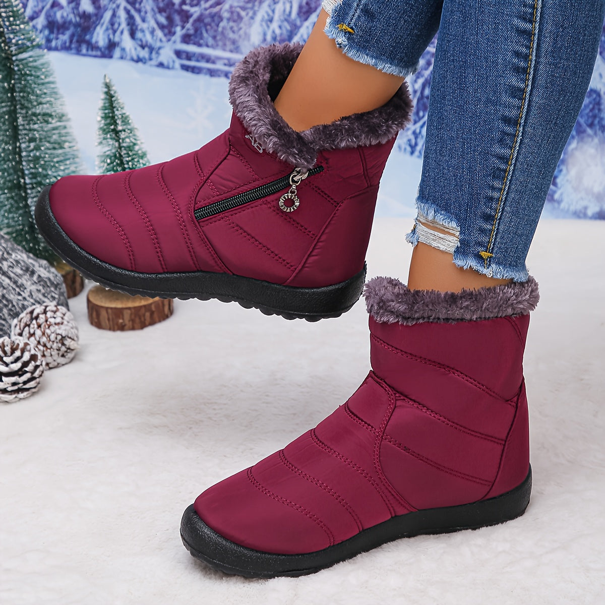 🔥Letzter Tag Aktion 50% RABATT - Damen gemütliche wasserdichte rutschfeste orthopädische Winterstiefel