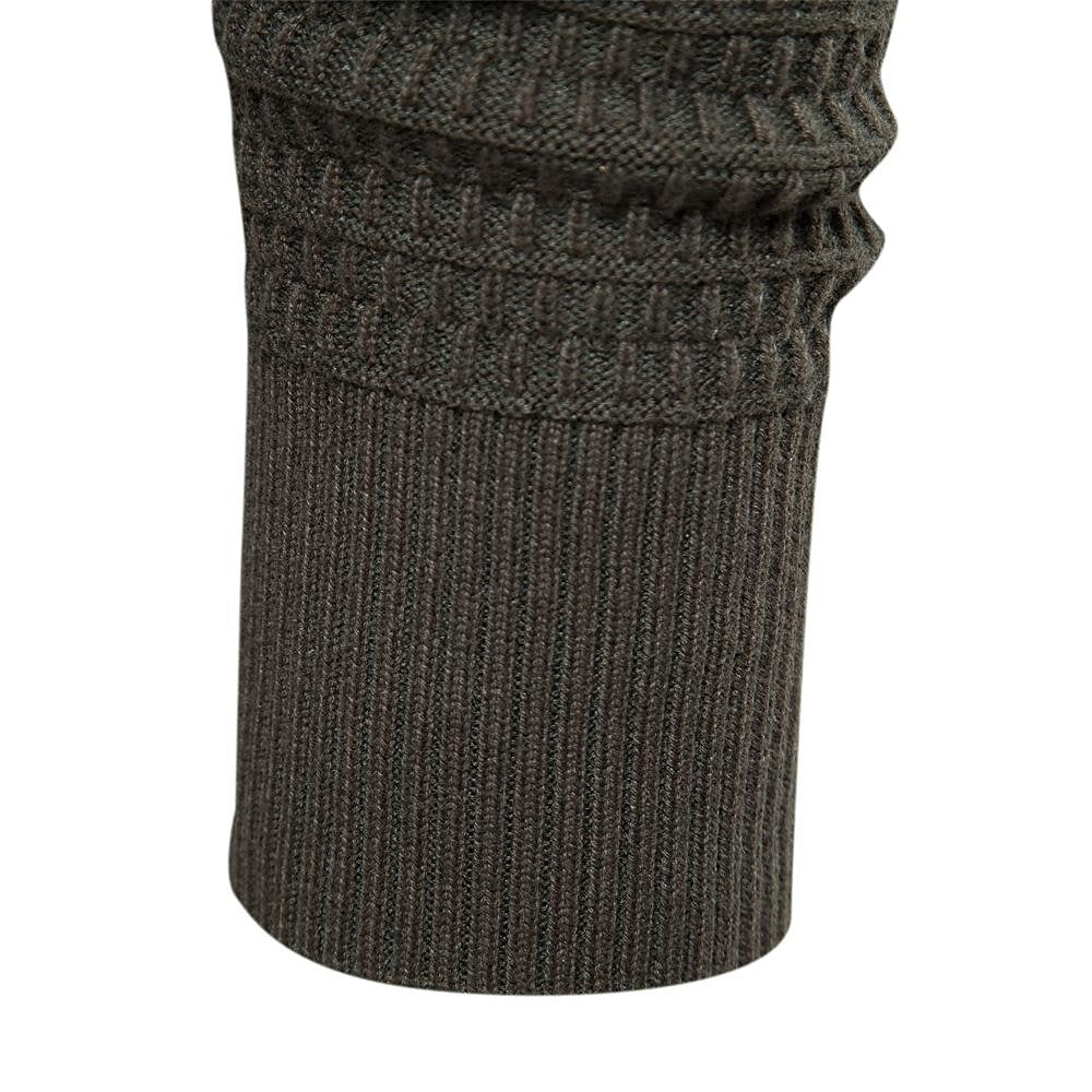 Men's Texture Pattern Stand Collar Knitted Cardigan