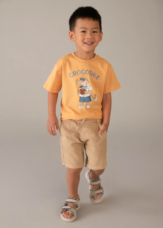 Bermuda-Shorts aus Leinen für Jungen