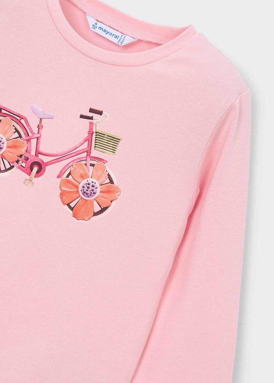 Bicycle long sleeved T-shirt girl