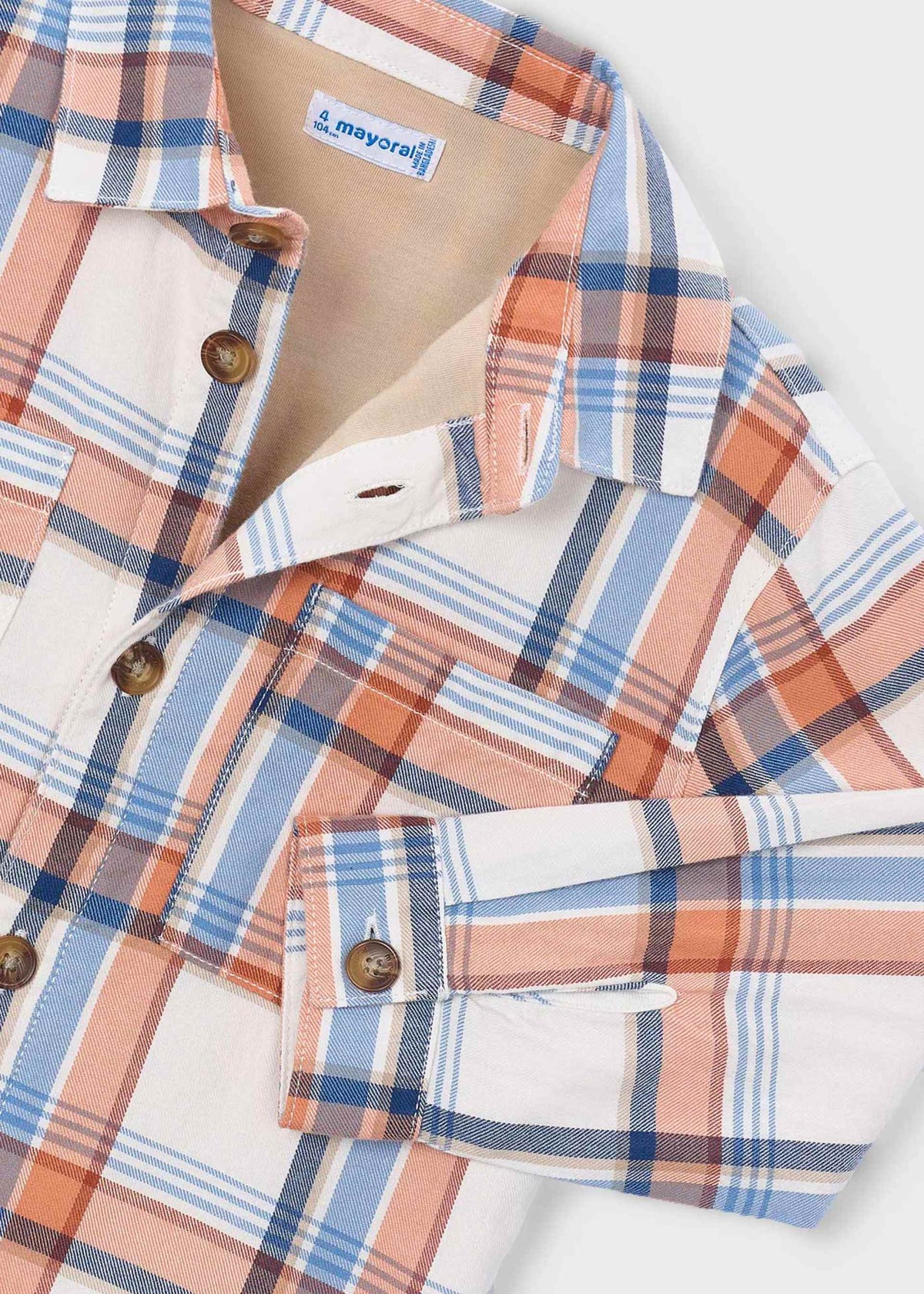 Boy check overshirt