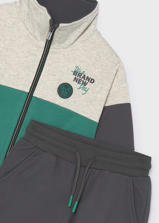 Boys' block-print tracksuit