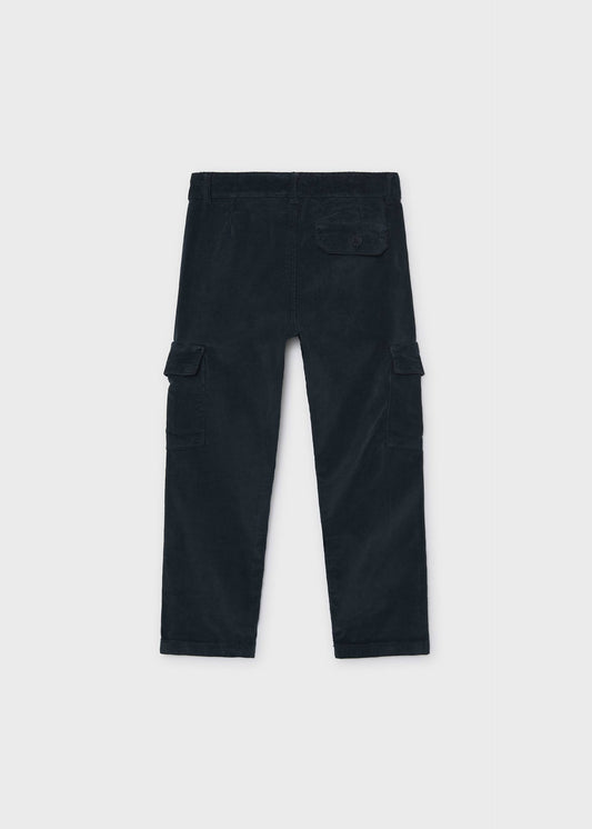 Boys' corduroy cargo trousers