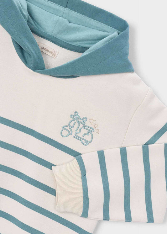 Boys' striped knit sweatshirt