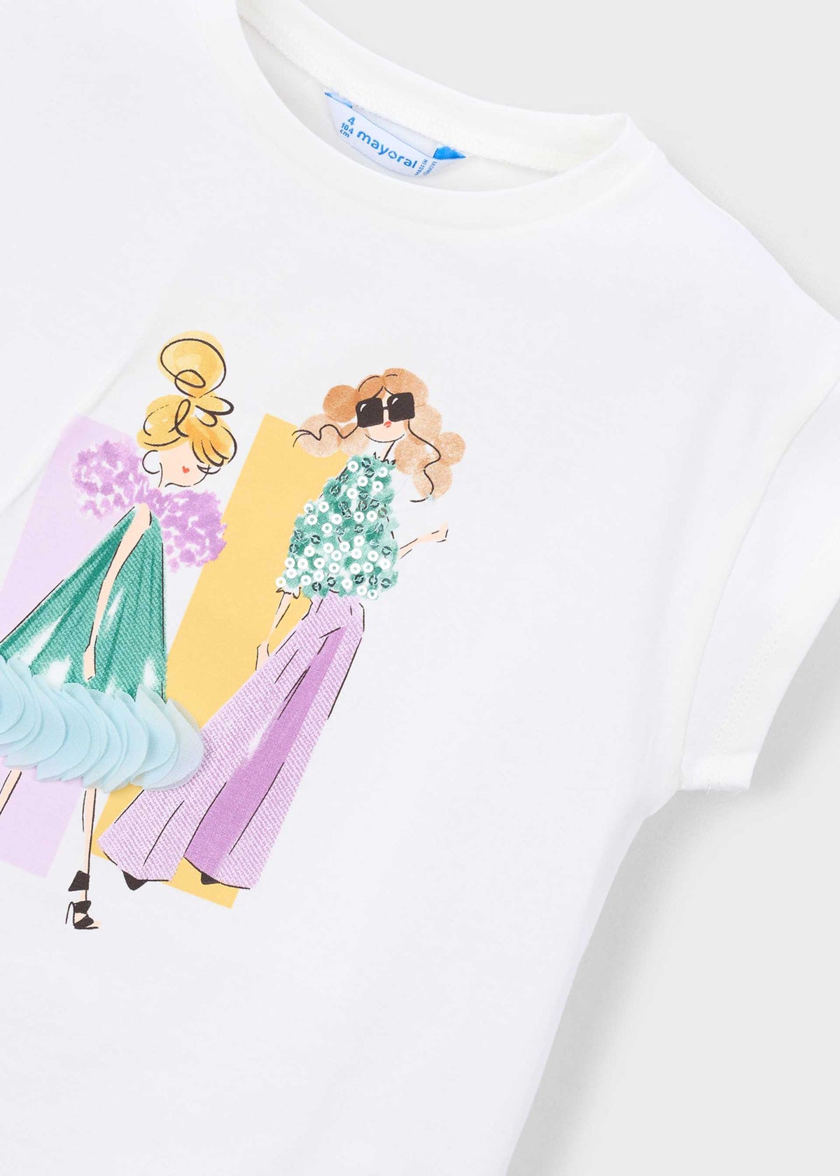 Mädchen-T-Shirt mit Puppen-Aufdruck