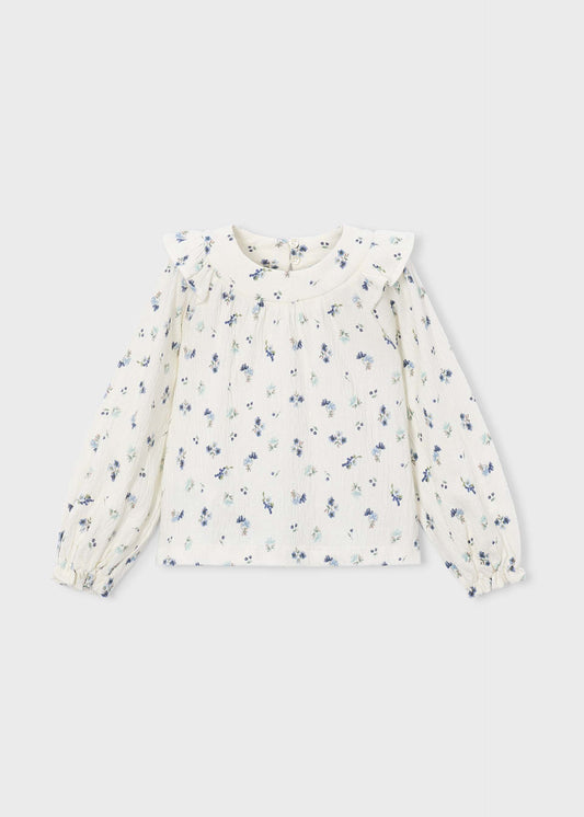 Girl bambula print blouse