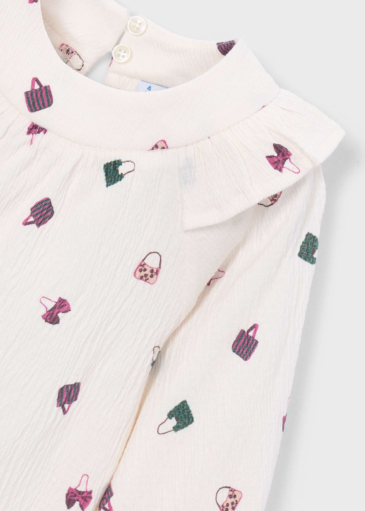 Girl bambula print blouse