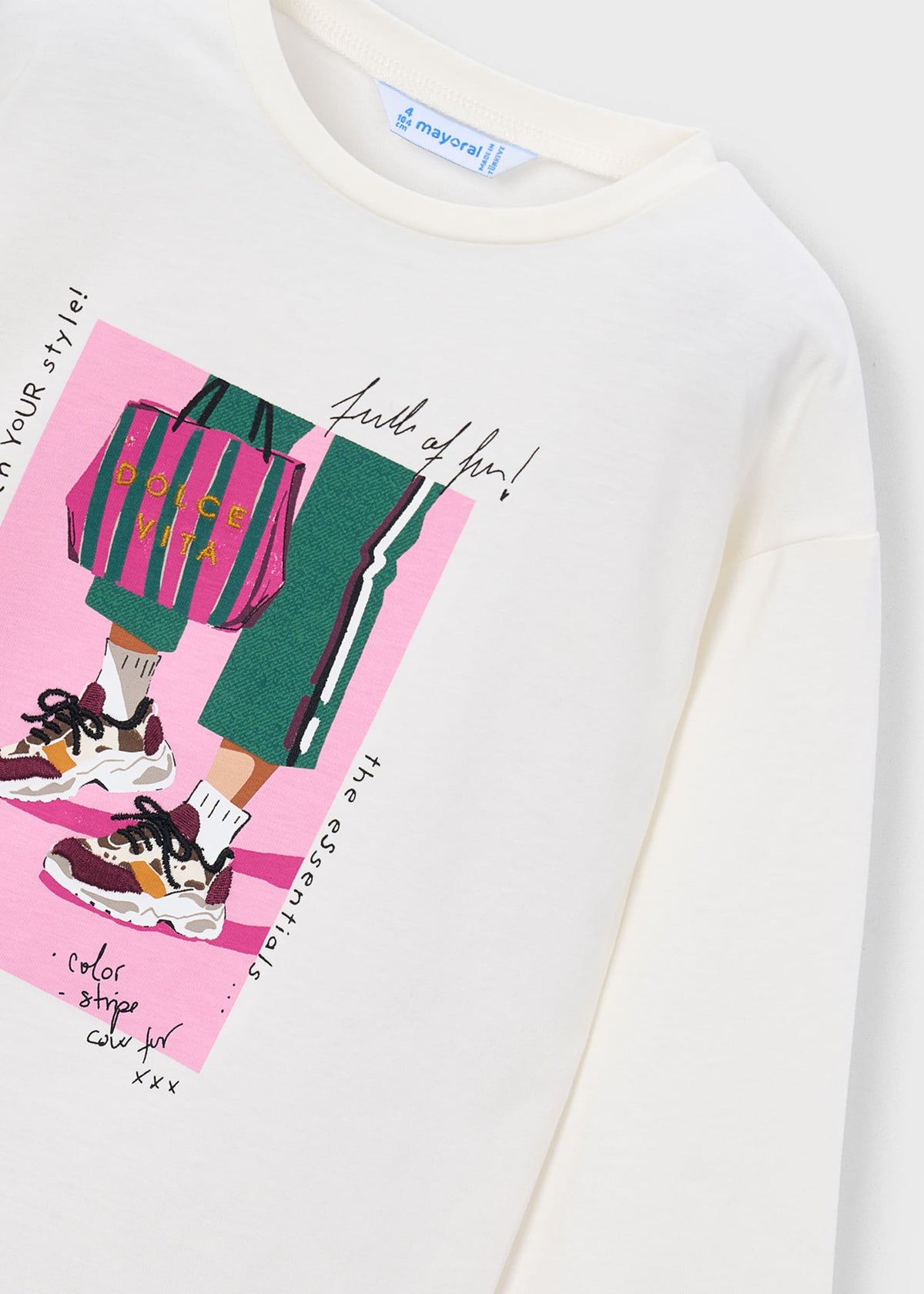 Mädchen-T-Shirt mit Siebdruck