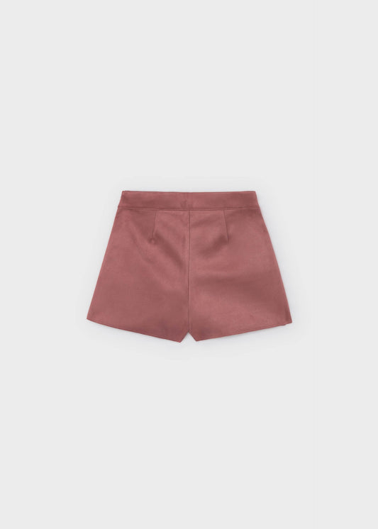 Girl suede effect Bermuda shorts