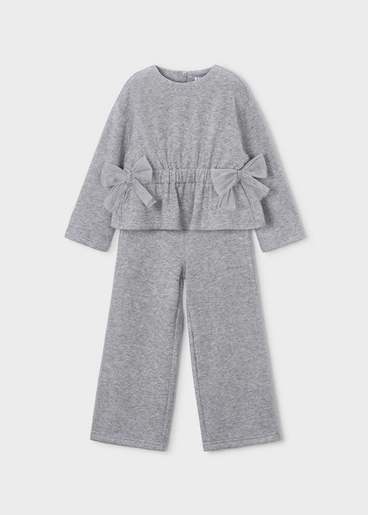 Girl trousers and jumper bows set
