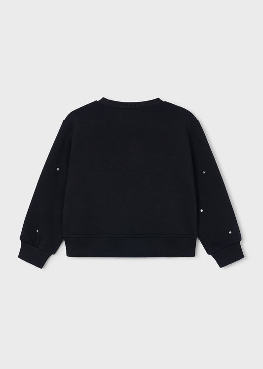 Girls' appliqué sweatshirt