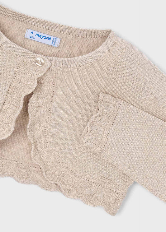 Girls basic bolero knitted cardigan