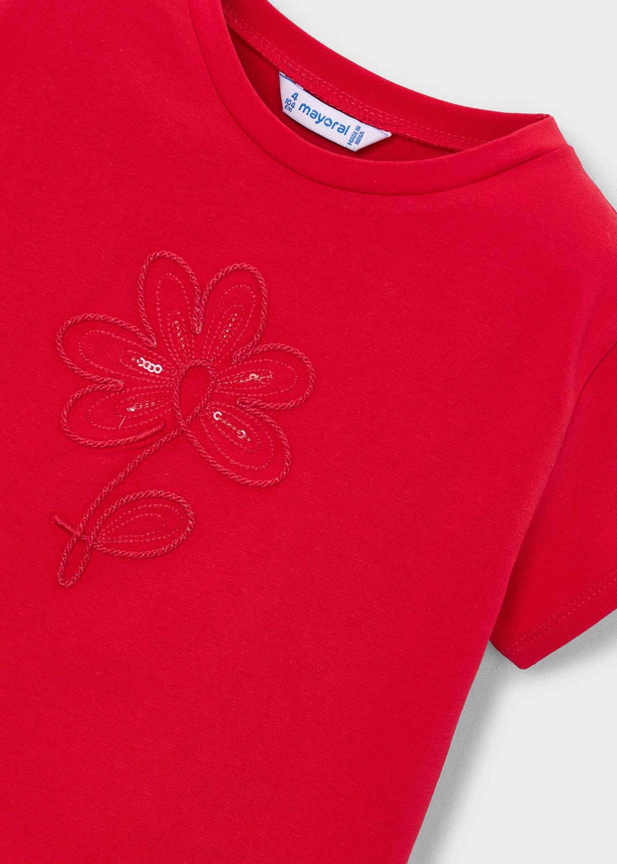 Girls basic flower t-shirt