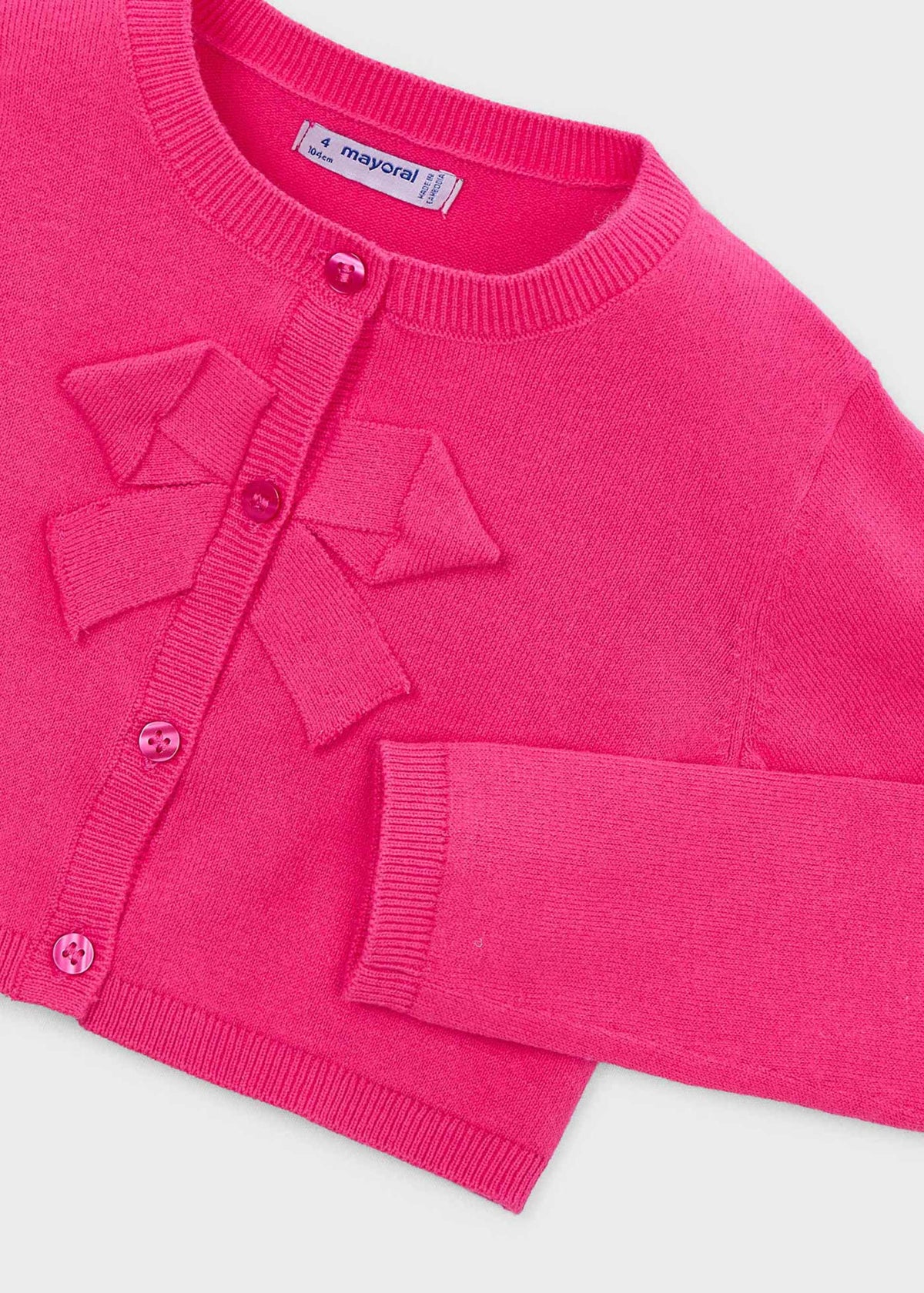 Gestrickte Basic-Strickjacke für Mädchen