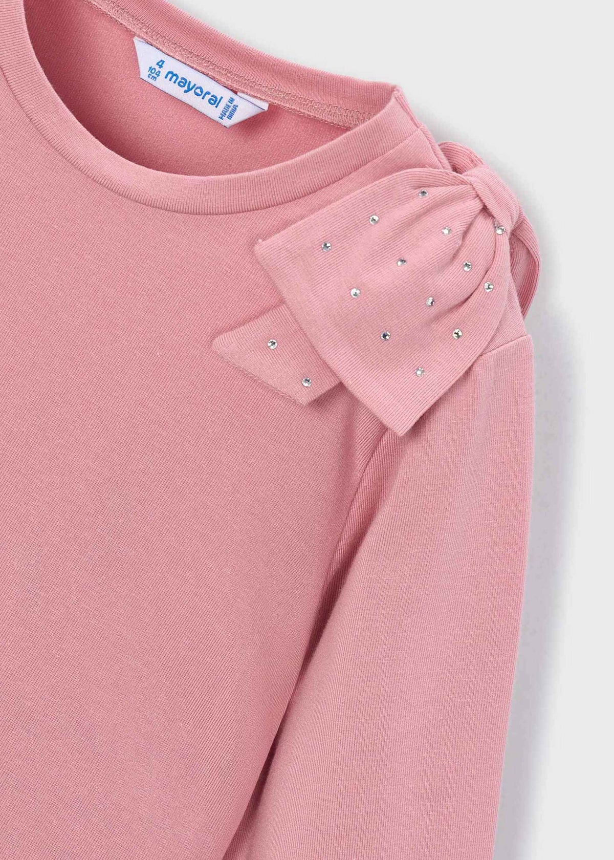 Girls' bow-tie T-shirt