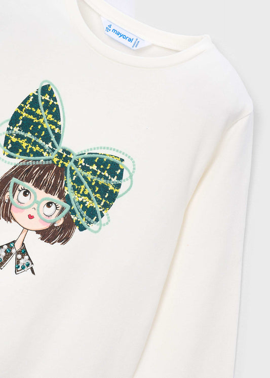 Mädchen-T-Shirt mit Schleife