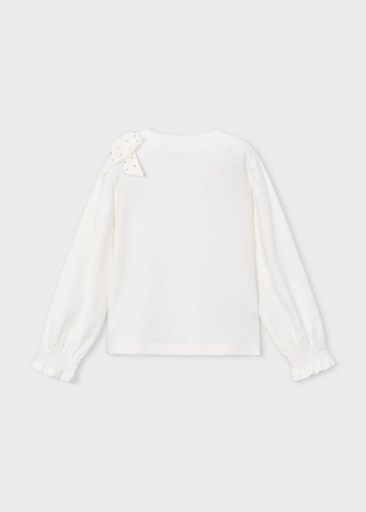 T-Shirt mit Schleife für Mädchen