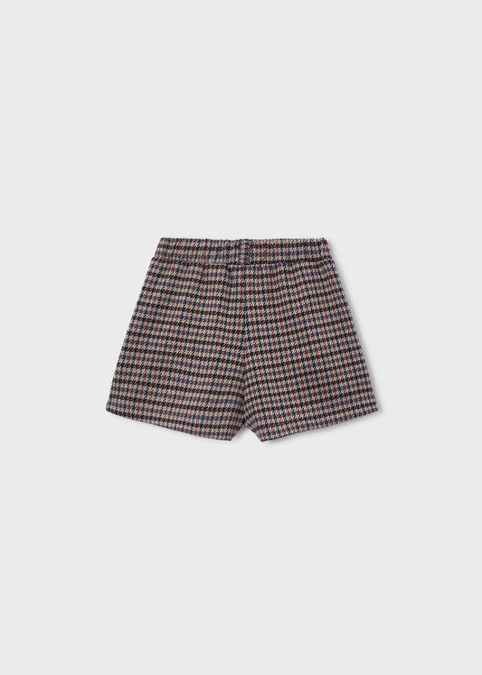 Girls' checked skirt-trousers