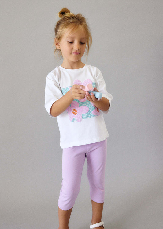 Mädchen-T-Shirt mit überschnittenen Schultern