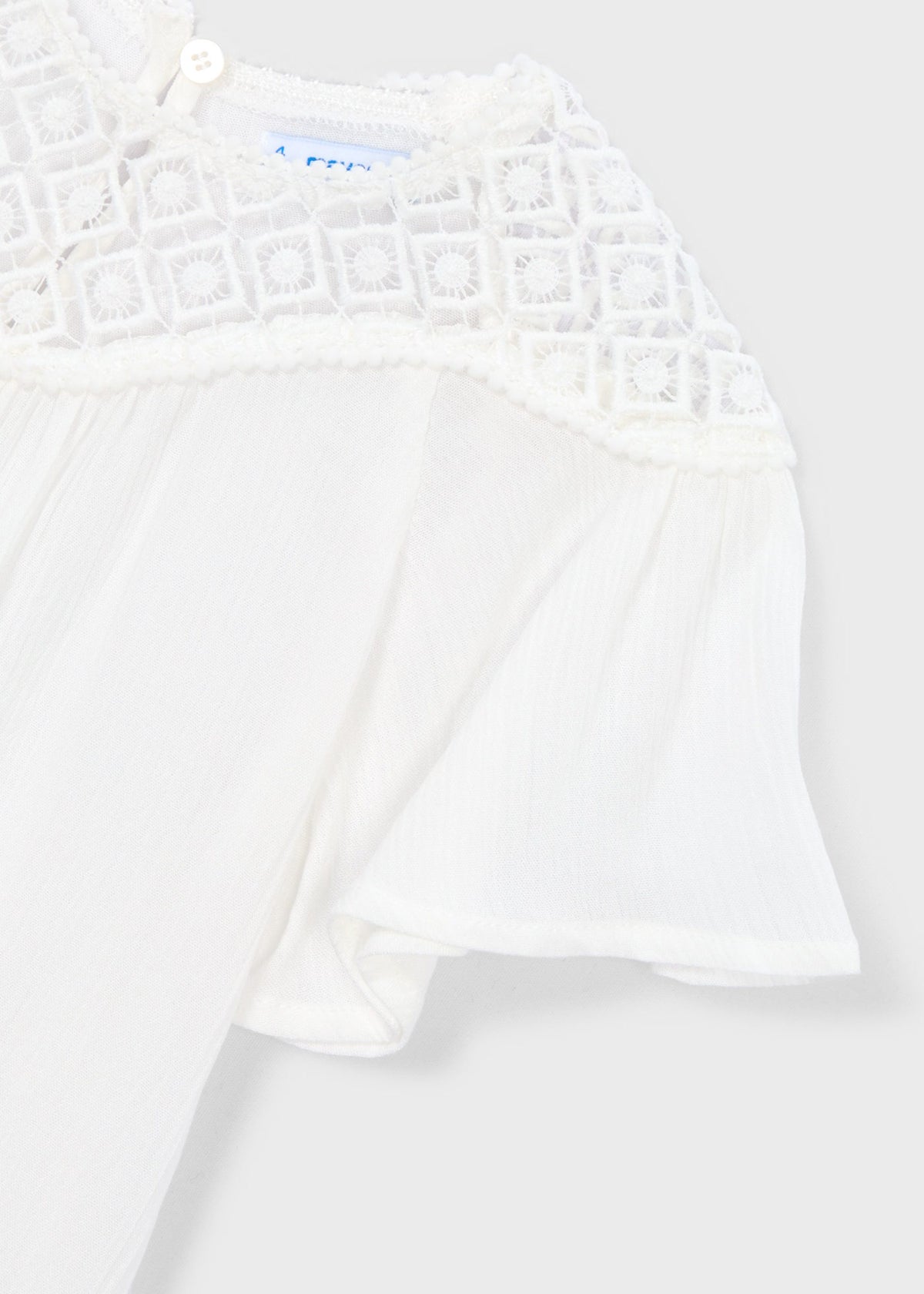 Girls' guipure lace blouse