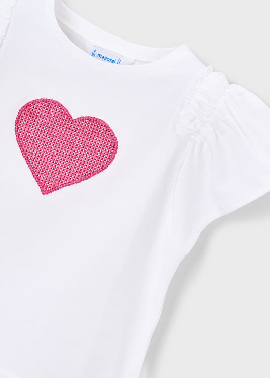 Mädchen-T-Shirt mit Herzmotiv