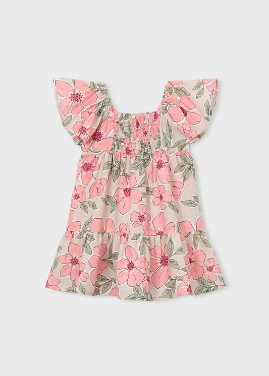 Girl's honeycomb print dress