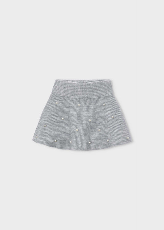 Girls' knitted skirt with pearls