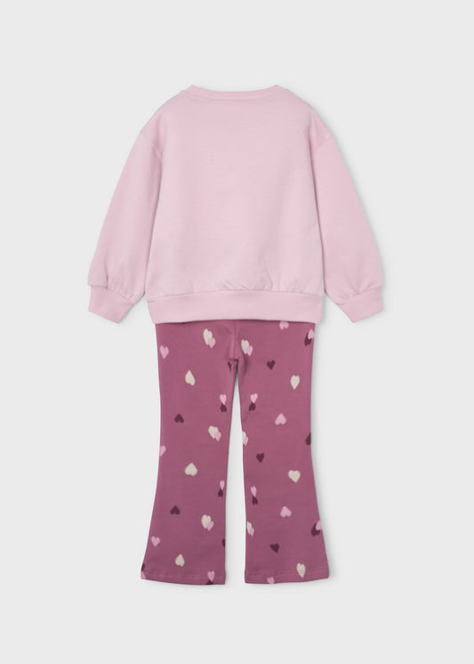 Girls' leggings and sweatshirt set