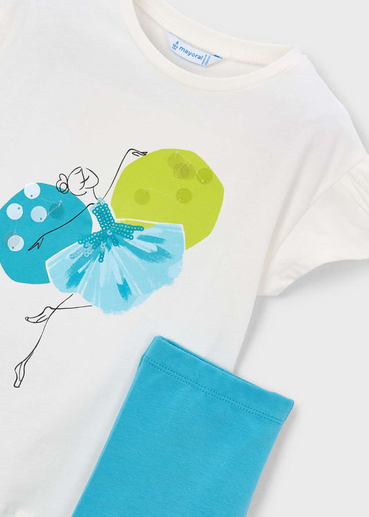 Leggings-und-T-Shirt-Set für Mädchen