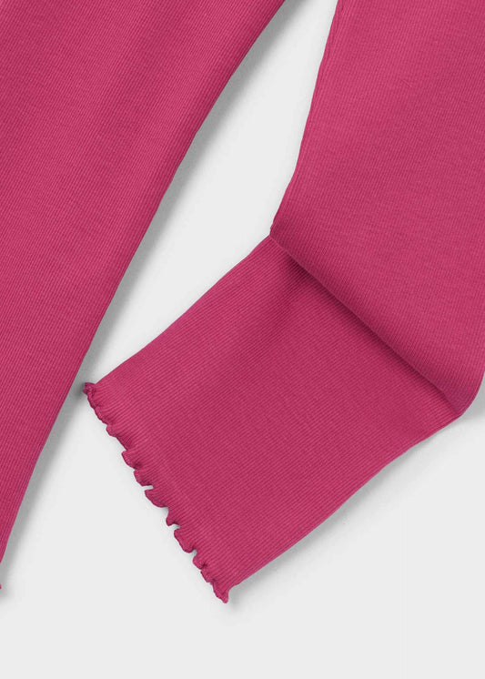 Girls' ribbed flare leggings