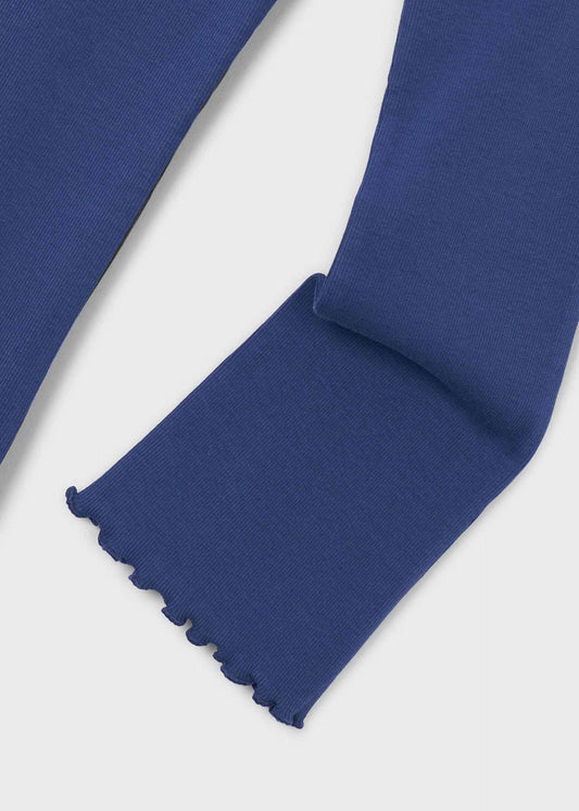 Girls' ribbed flare leggings