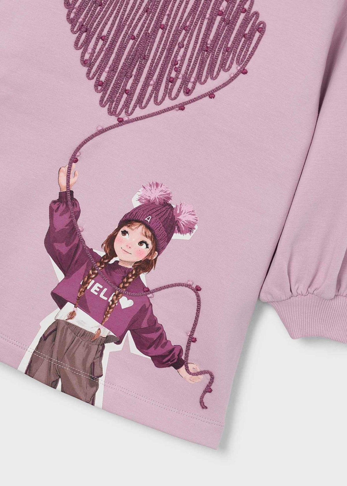 Bedrucktes Sweatshirtkleid für Mädchen