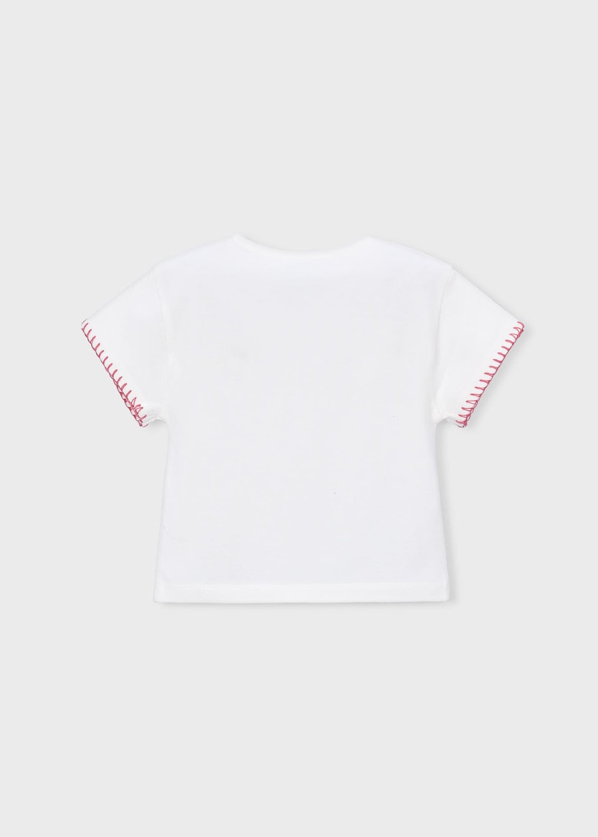 Girls' short-sleeved floral T-shirt