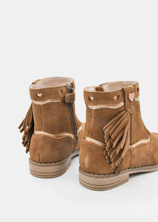 Stiefeletten aus Spaltleder für Mädchen
