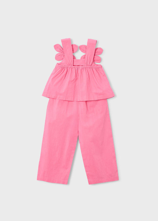 Set aus langer Hose und Blumenbluse für Mädchen