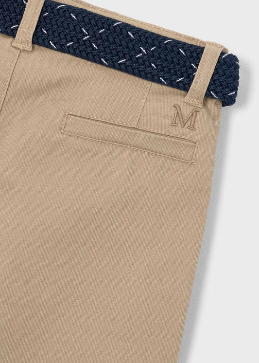Piqué pants with belt for boys