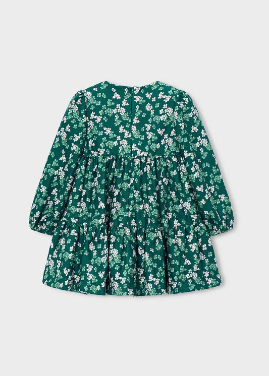 Printed velvet dress for girls