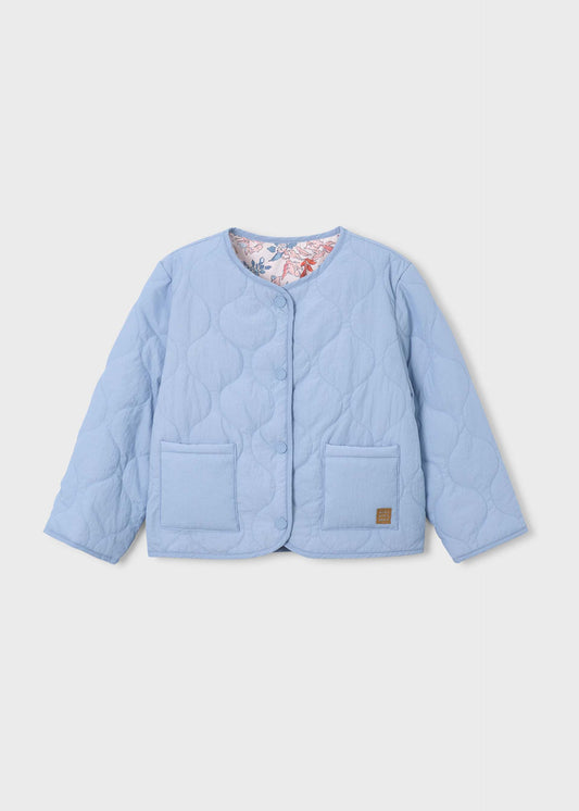 Reversible quilted jacket for girls
