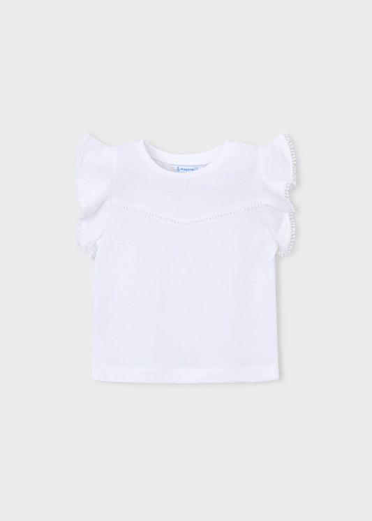 Mädchen-T-Shirt mit Rüschen