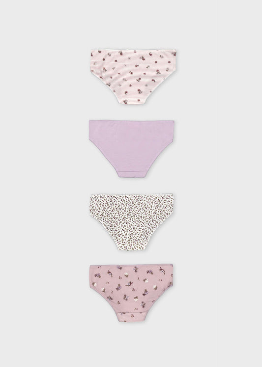 Set of 4 girls' knickers
