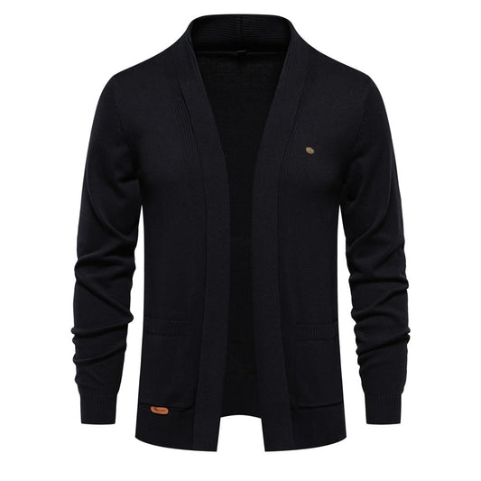 Men's Casual Vintage Style V Neck Open Front Cardigan