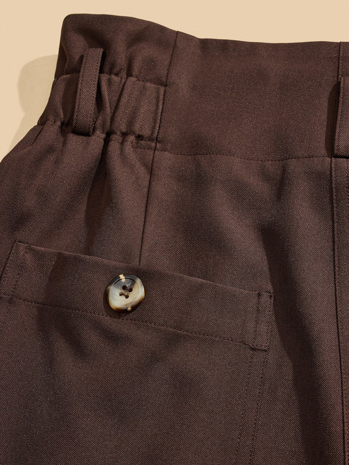 Women's Solid Color Pleated Wide Leg Pants