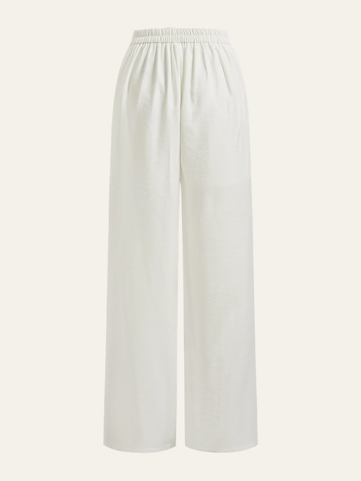 Elegante, locker sitzende Damenhose in Weiß