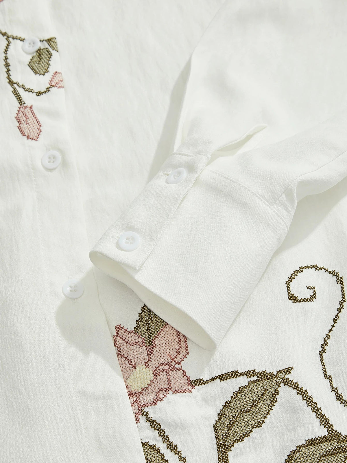 Elegante, bestickte Langarm-Bluse für Damen