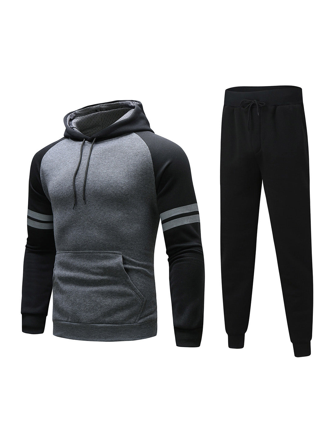 William Pullover mit Farbblock-Streifen und Hose