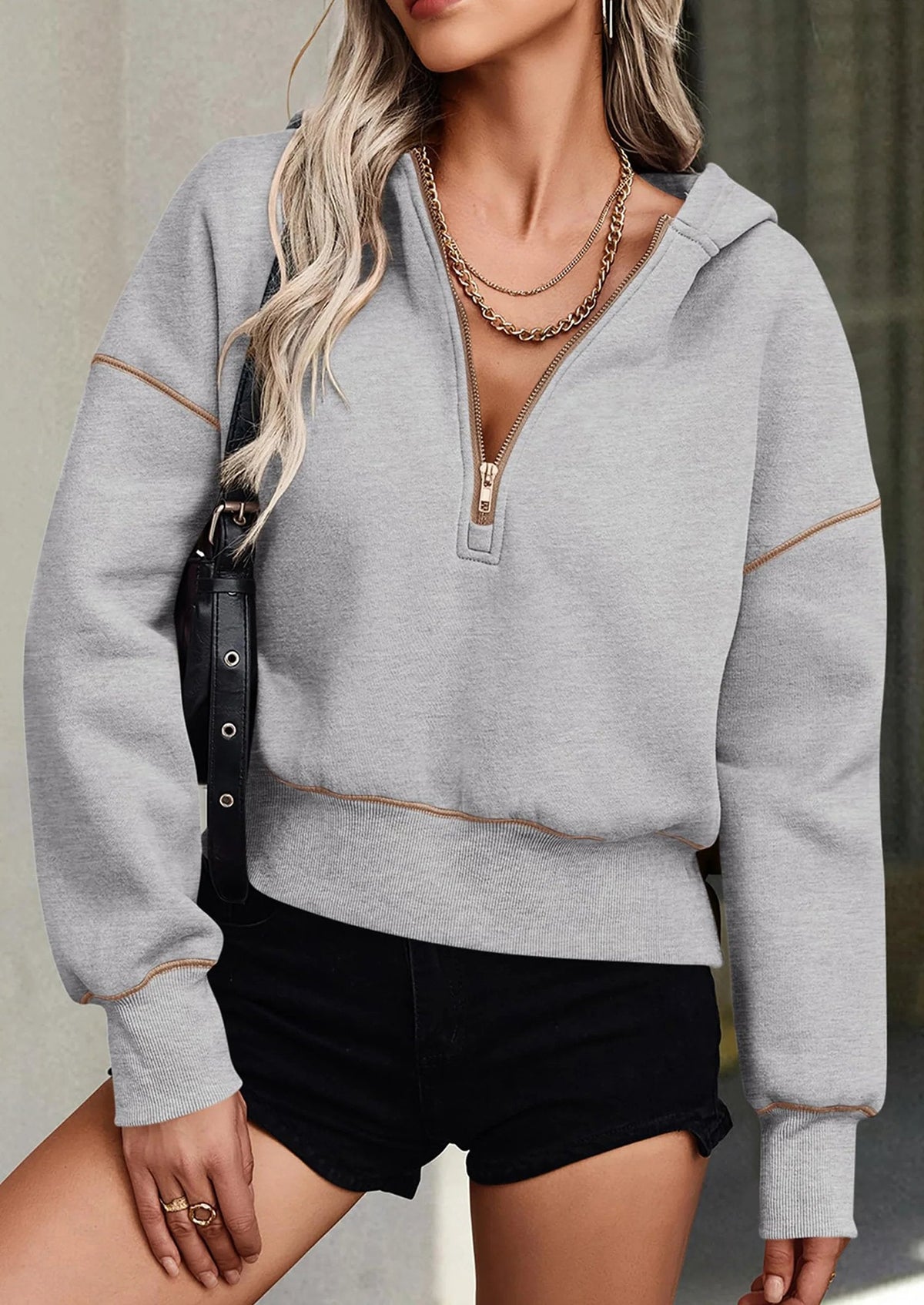 ⏰LETZTER TAG – 59% SPAREN💥Damen Herbst/Winter Half-Zip Hoodie Pullover