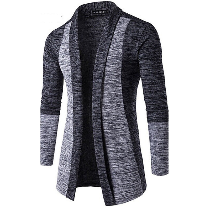 Herren Cardigan mit V-Ausschnitt und Uni-Farbe