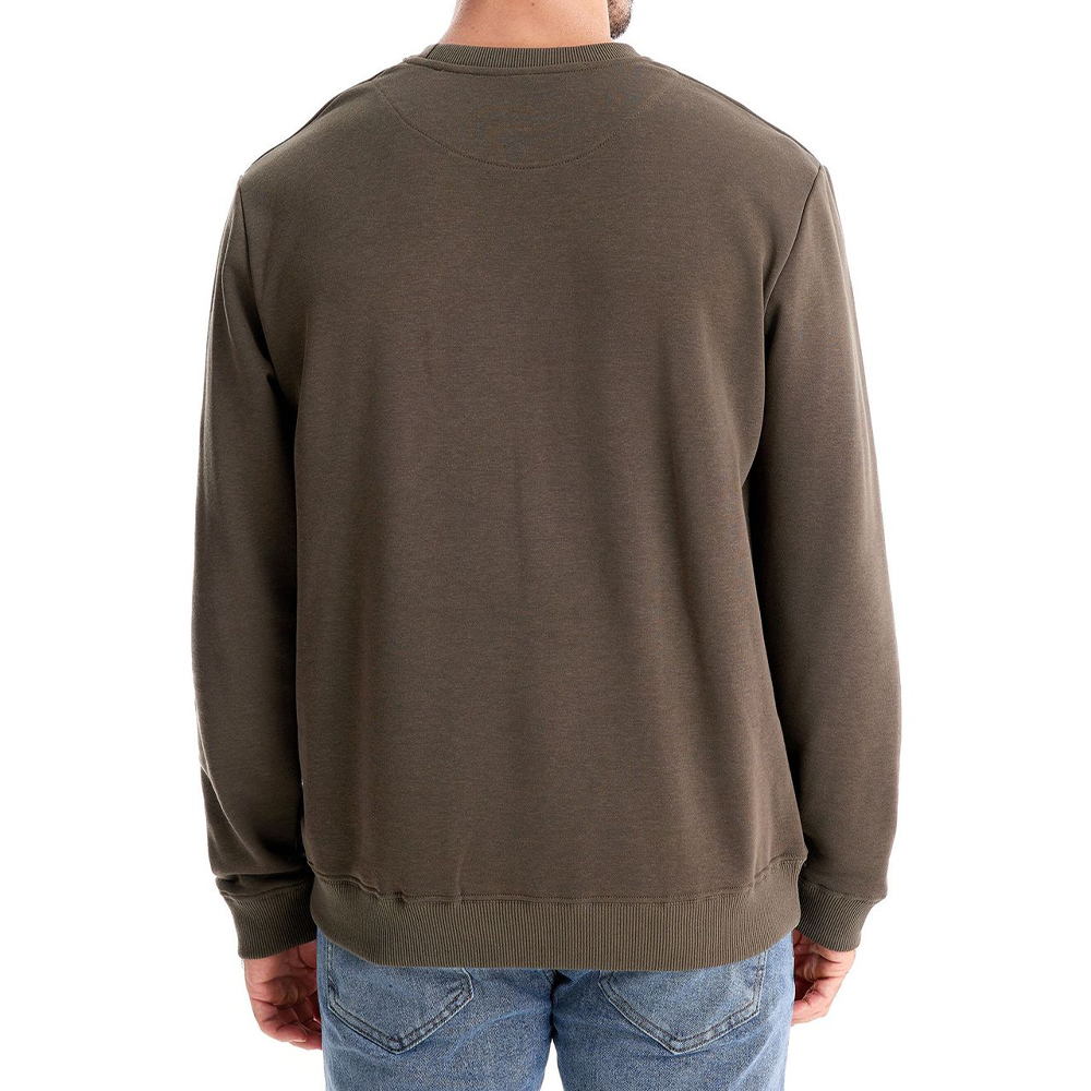 Herren Strickpullover mit Rundhalsausschnitt, einfarbig